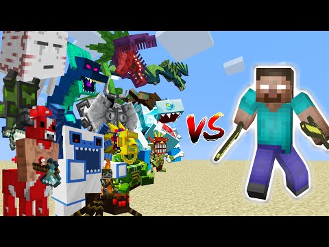 HEROBRINE vs Mowzie's Mobs and Twilight Forest Mobs / Minecraft Mob Battle 1.19.2