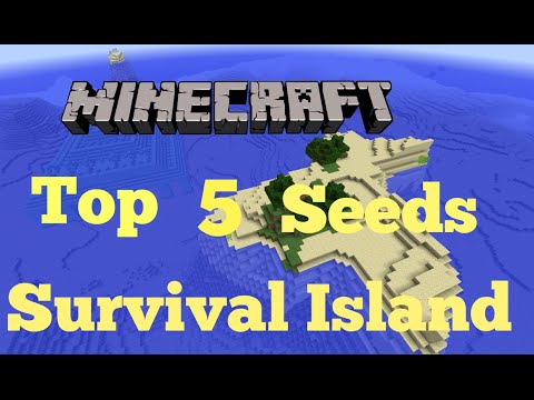 Nsanity Games - Top 5 Minecraft survival island seeds Minecraft 1.9, 1.8.8 [2016]