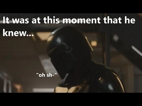 Super Battle Droid Yeets the Mandalorian