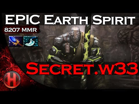 Secret.w33 8207MMR Epic Earth Spirit Gameplay Dota 2