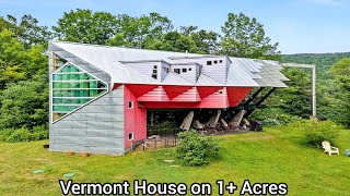 Vermont House On 1+ Acres / Waterfront BnB / VT Real Estate / Mountain Cabin Riverfront Old House