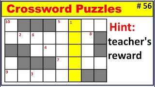 Crossword Puzzle for Beginners #56🤔 | simple puzzle questions | easy crossword puzzles for beginners