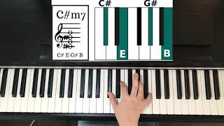 How To Play C#m7 Chord On Piano
