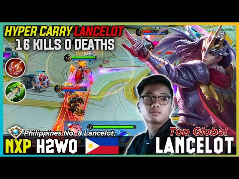 Unkillable H2wo Lancelot 16 Kills, So Imba | 🇵🇭Philippines No. 8 Lancelot