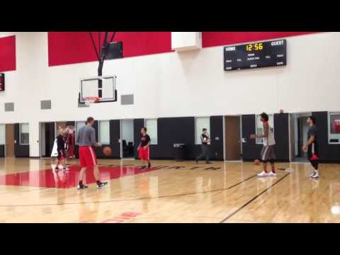 Bebe shooting threes