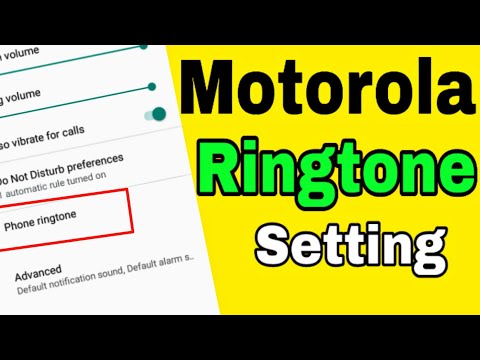 Motorola call ringtone setting, motorola custom ringtone setting / how to set ringtone in moto