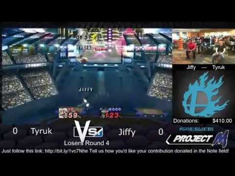 PCSmash Charity Event - Project M - Tyruken (Mario) vs Jiffy (Lucario)