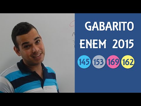 Gabarito ENEM 2015 Caderno Azul, Questão 145 | Cinza-153 | Rosa-169 | Amarelo-162