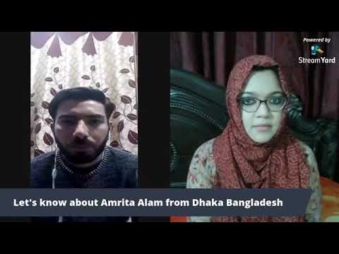 Amrita's Interview by a Kashmiri| Online English Classroom| Speak English with Amrita Alam Sandhy|