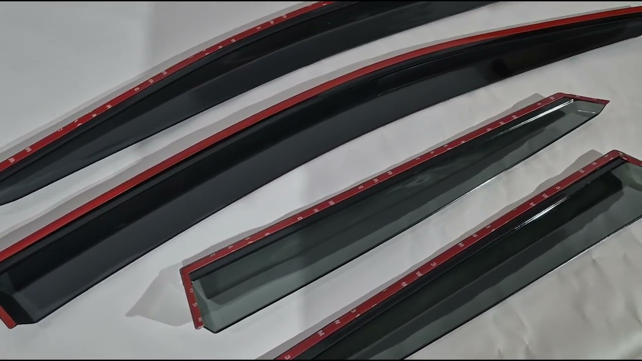 Ветровики с хромированным молдингом Niken Luxury (4 шт) Video 1