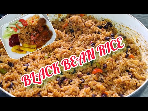 Easy Black Bean and Rice Recipe||Easy Stew Chicken|Arros Mor||Rice Recipe|Tastiest Rice & Black Bean