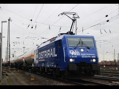 "Uniek" RRF 189 099 "Distrirail" met gasketeltrein door Oberhausen West!