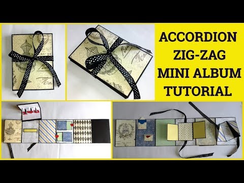 Accordion Zig Zag Mini Album Tutorial By Sangitaa Rawat | 5 Cards| Mini Folio |Camera Box Mini Album Video