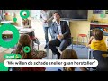 Kinderen in Groningen praten met premier Rutte over aardbevingen