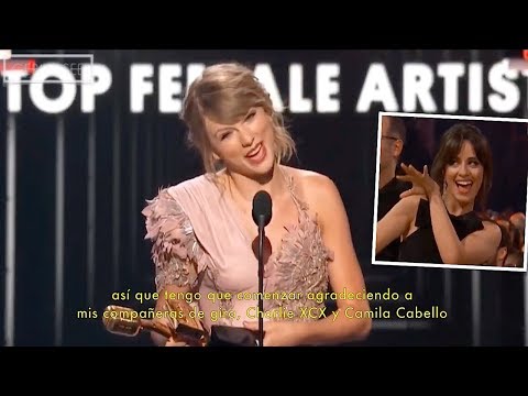 BMA's 2018: Taylor Swift GANADORA 'Artista Femenina'  Discurso + Reacción de Camila (Subtitulado)