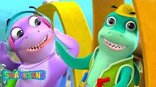 5 Little Digger Trucks SHARKSONS | Nursery Rhymes & Kids Songs! | Cartoons For Kids | The Sharksons 5 Little Digger Trucks SHARKSONS | Nursery Rhymes & Kids Songs! | Cartoons For Kids | The Sharksons