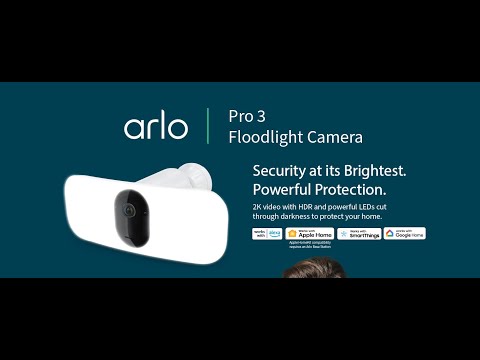 Arlo Pro 3 Floodlight Camera - Wireless Security Camera with LED Floodlight