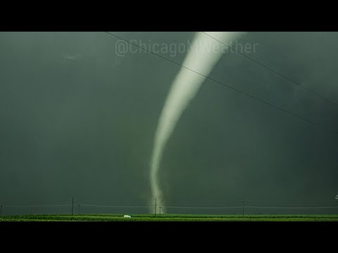 Jewell, IA & Ellsworth, IA Tornado - Pure White Tornado! - 4k Video - Iowa Tornado Outbreak 7/14/21