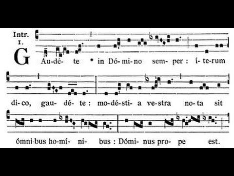 Dominica III Adventus. Introito:Gaudete