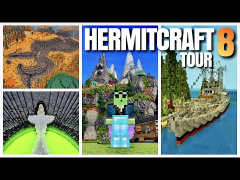 Let's Player Explores Hermitcraft 8 World! (First Time Seeing)