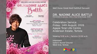 Funeral Service for the late: Dr. Nadine Alice Battle