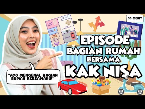 Belajar dan Bermain Episode Mengenal Bagian Rumah untuk Balita - Belajar Kata, Lagu Interaktif