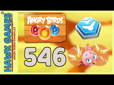 Angry Birds Stella POP Bubble Shooter Level 546 - Walkthrough, No Boosters