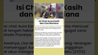 Chat Aura Kasih dan Lisa Mariana di Tengah Kabar Ridwan Kamil Digugat Cerai Mencuat