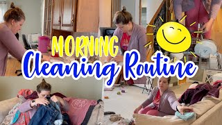 MY SIMPLE MORNING CLEANING ROUTINE | EASY  MORNING CLEANING ROUTINE | stay at home mom routines
