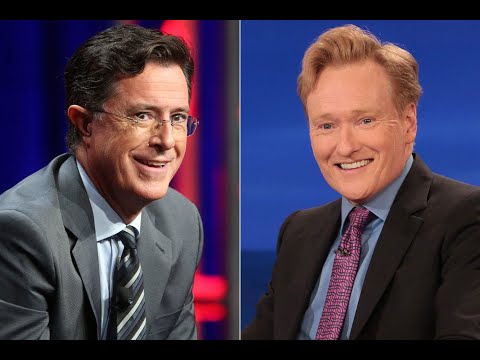 Conan O'Brien and Stephen Colbert tell the same story completely differently(hilarious)