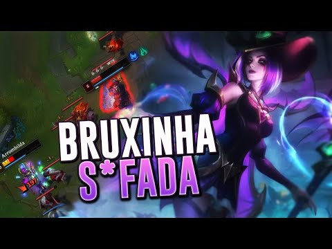 JOGANDO COM A SKIN FEITICEIRA DA LEBLANC  (Leblanc Gameplay) - League of Legends