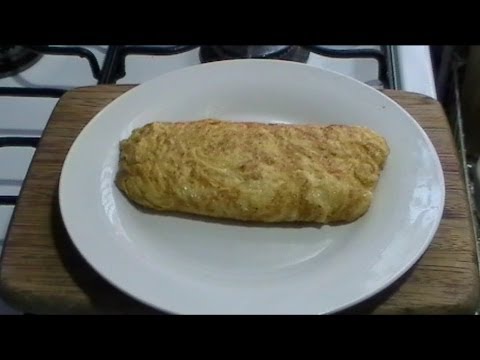 omelet de huevo, Escuela de cocina # 8, Como hacer Omelet de jamon y queso Video