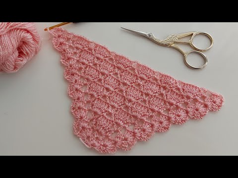 easy crochet triangle shawl pattern / shawl knitting pattern / crochet shawl tutorial