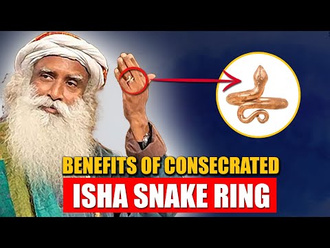 Part of a video titled BENEFITS Of Wearing Isha Consecrated Copper SNAKE RING