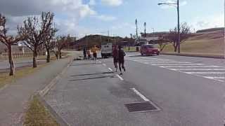 preview picture of video 'CAMP KINSER HALF MARATHON 2012 11KM POINT'