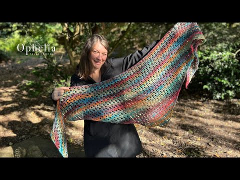 Crochet Happy Shawl Tutorial // Crochet A Shawl With One Ball Of Yarn
