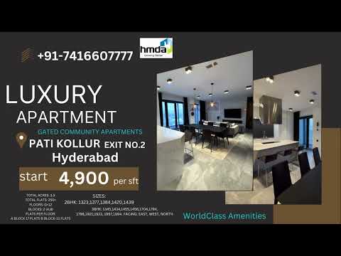 Luxury apartment (gated community apartment) new constriction @  start 4,900 #patti #hyderabad