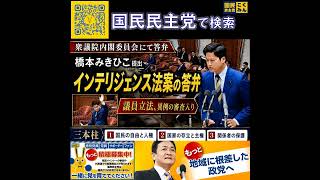 国民民主党 橋本みきひこ インテリジェンス法 5月16日