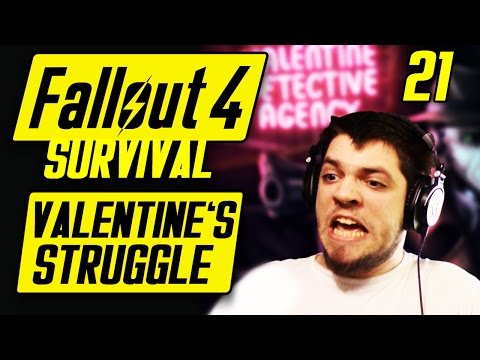 Fallout 4 Survival Playthrough - VALENTINE'S STRUGGLE - Fallout 4 Survival Mode Gameplay #21
