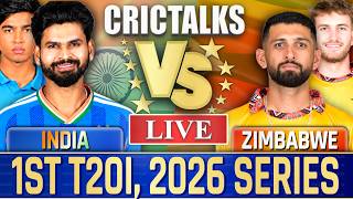 Live: India Vs Zimbabwe, 1st T20I, 2026 Series | Live Match Today Score Commentary | CricTalks 