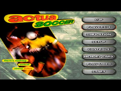 Actua Soccer PS1 Playthrough - Classic Soccer Game
