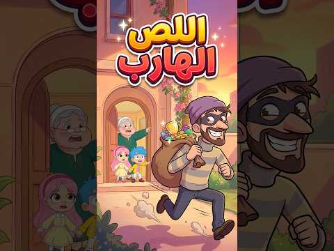🚔😱 الشرطة تطارد اللص! هل سينجح في الهروب؟ 😂🏃‍♂️ #Shorts