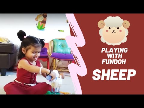 Yashashree playing with Fundoh Sheep