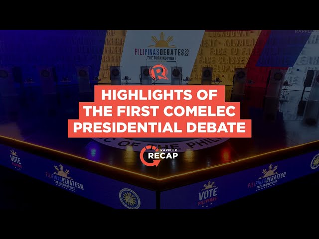 Rappler Recap: Highlights of Comelec’s first presidential debate