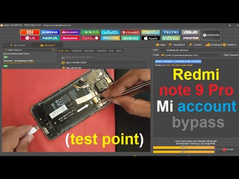 redmi note 9 pro | Mi account bypass by unlocktool (Test point) 2025