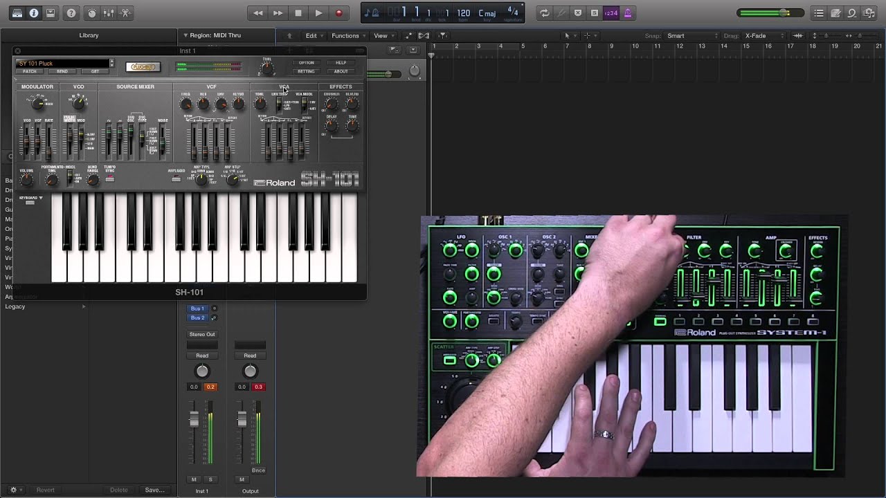 Roland SH-101 PLUG-OUT Software Synthesizer - YouTube