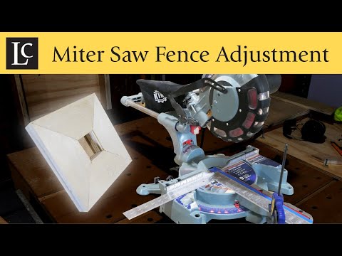 Adjusting Miter Saw Fence for Accuracy - Easy Masking Tape Trick