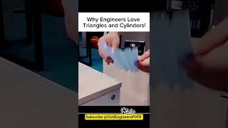 🔩 Bridge Strength Test Experiment | Deck Sheet Shape ka Effect -Triangle vs Cylindrical | #shorts