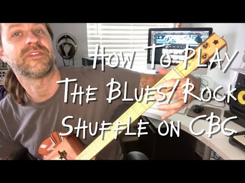 How to Play the Blues/Rock Shuffle on 3-string Cigar Box Guitar | CBG Tutorial