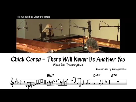 Chick Corea - There Will Never Be Another You Piano Solo Transcription